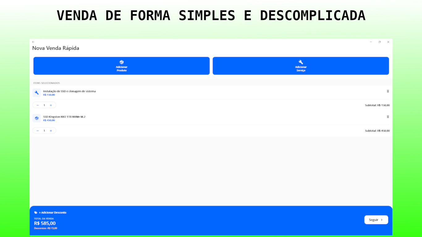 Tela de Agenda de Serviços